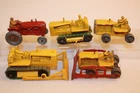 5 Vintage 1950's-1960's Matchbox Lesney Tractors & Bulldozers MASSEY CATERPILLAR