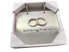 Silver Malden Photo Album 4x6 Wedding Flip Display Gift With This Ring, New !