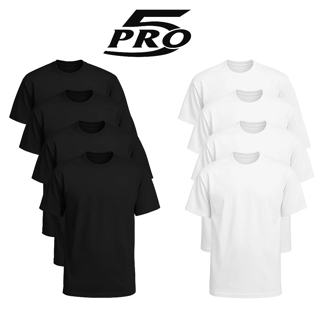 3 PACK Men's Pro5 Short Sleeve Plain T-Shirt Super Heavy Weight - S_3XLT
Opens in a new window or ta