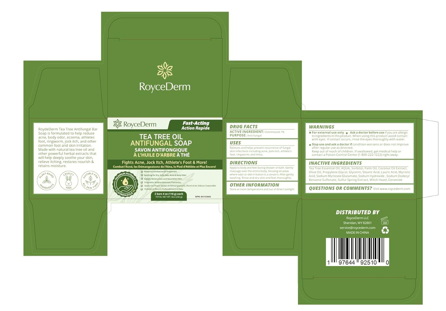 Antifungal Antibacterial Tea Tree Soap: Antifungal Antibacterial Treatment for F