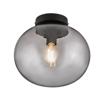 Deckenleuchte Alton II - Rauchglas / Stahl - 1-flammig