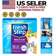 Multi-Cat Clumping Cat Litter, 14 lb - Febreze Freshness, Low Dust Formula
