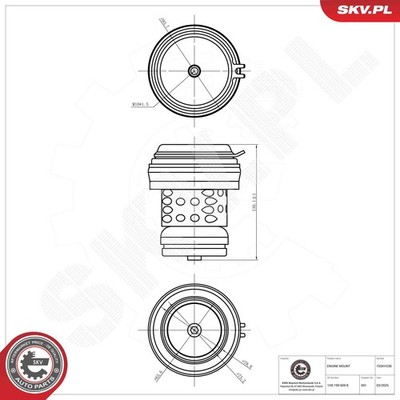 ESEN SKV 75SKV238 Lagerung, Motor für SEAT,VW