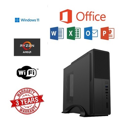 Windows 11 Pro Ryzen 5 32GB RAM 480GB SSD Desktop PC SFF WLAN HDMI Office 2024
