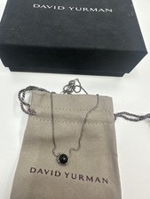 925 Silver David Yurman Petit Chatelaine Pendant Necklace with Black Onyx