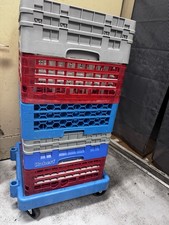 Commercial Warewashing Dishwashing Glass Racks Dish Rack 19.5 x 19.5 Dolly