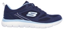 Skechers Womens Trainers Memory Foam Summits Suited Lace Up navy UK Size