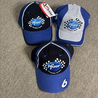 Pfizer Racing Viagra Mark Martin Hat Bundle x 3 NASCAR Vintage NWT