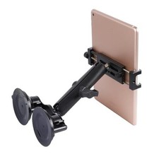 Aluminum Tablet Holder with Dual Suction Cup Base for Car/Boat Windshield,
