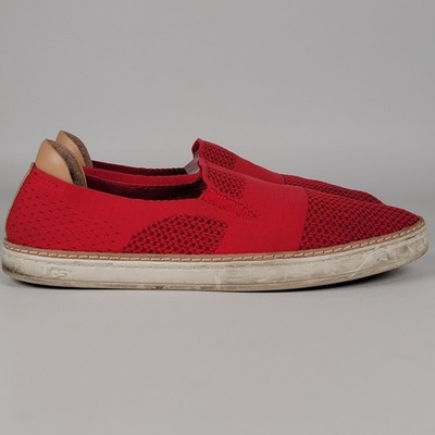 UGG Sammy Women's Sneakers 9 Red Weave Slip On Casual Comfort Shoes