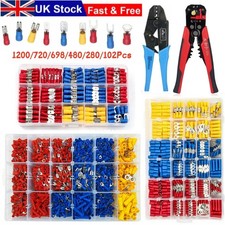 1200X Assorted Crimp Terminals Box Set Ideal For Electrical Wiring Connection UK