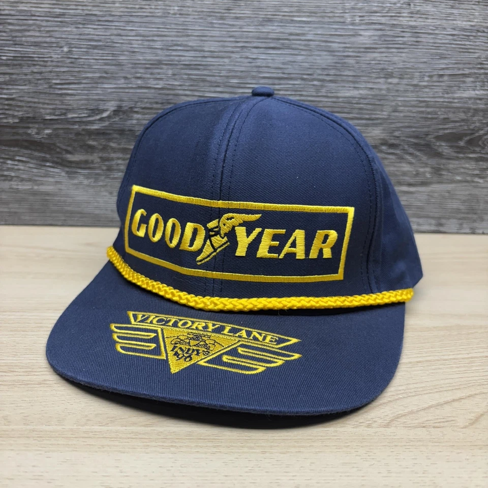 Vintage Goodyear Hat Cap Snap Back Mens Racing Indy 96 Victory Lane 90s - Image 4 of 4