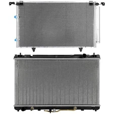 Aluminum Radiator & AC Condenser Cooling Kit For 04-06 Lexus ES330 Toyota Solara
