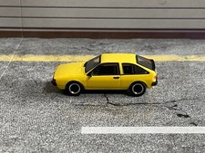 VW Scirocco 2 Typ 53b gelb 1980 Umbau auf BBS-Alufelgen (schwarz) GTS GT II 1:87