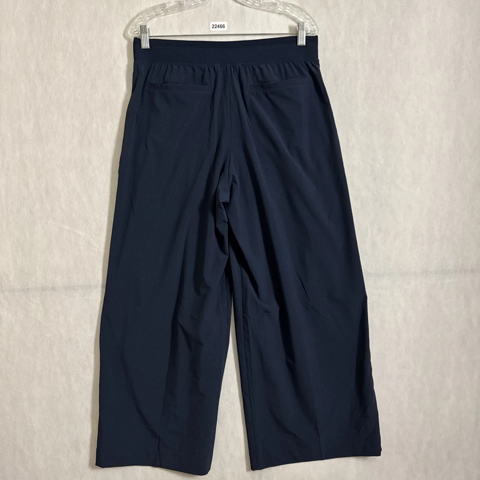 Pantalones plisados de pierna ancha tiro alto Brooklyn azul pequeño talla 10/P Athleta para mujer Foto 2 de 4