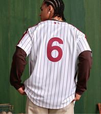 Mitchell  Ness Philadelphia Phillies 2003 Jimmy Rollins Authentic STRIPES JERSEY