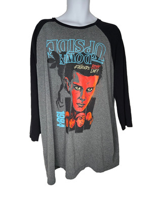 Stranger Things Eleven Graphic Shirt 3XL Raglan 3/4 Sleeve Upside Down