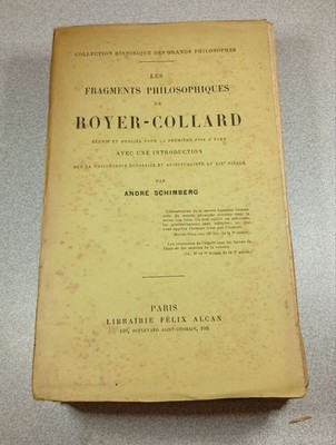 Les Fragments philosophiques de Royer-Collard | André Schimberg | Guter Zustand