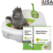Litter Box System BREEZE System Starter Kit Litter Box, Litter Pellets  Pads