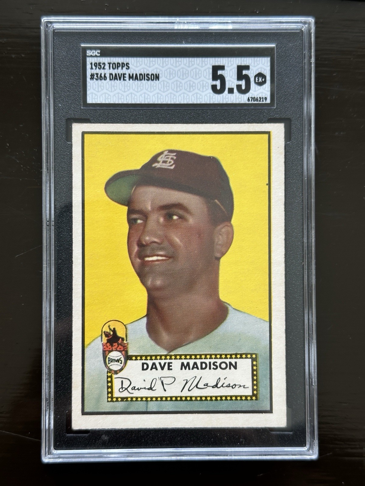 1952 Topps Dave Madison #366 SGC 5.5