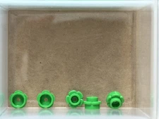 LEGO Parts - Bright Green Plate, Round 1 x 1 Flower Edge - No 24866 - QTY 5