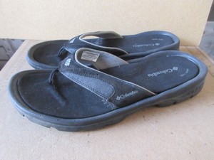Men's Columbia Leather flip flop thong  sandals,   M 12, EU 45  (P608)