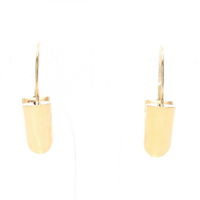 Louis Vuitton Essential V Hoop Earrings Gold GP W16xH25mm Accessary Authentic