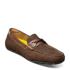 Men's Florsheim, Motor Moc Toe Bit Driver 13410-245 Brown Suede SUEDE