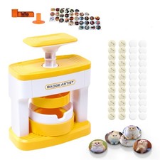 Button Maker Machine, Pin Maker Machine Sturdy Button Press Kit, Pin Badge Ma...