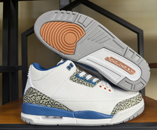 Jordan 3 Retro "Whit and True Blue" Basketball Shoes Us men's Size 7-13