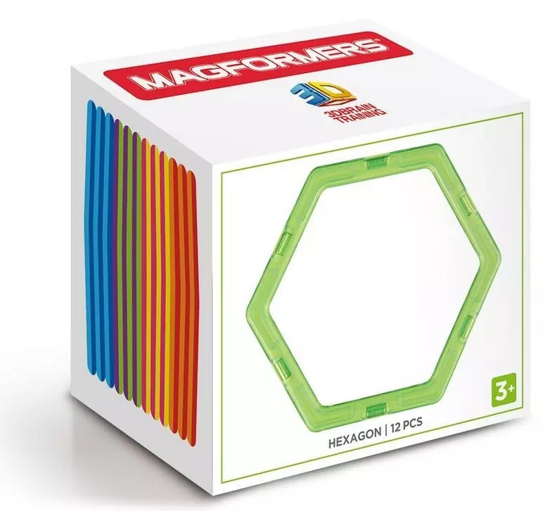 8809465532147 Klocki magnetyczne 3D Magformers Szeciokty 12 11390₽