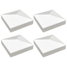 4 Pack 4inch Vinyl Pyramid Style Fence Post Cap/Vinyl Caps for True 4"X4"Fence-