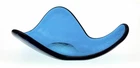 Blenko Handmade Glass 537 Bicycle Seat Bowl in Teal Wayne Husted Design