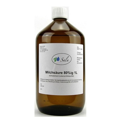 Sala Milchsäure AHA Lactic Acid E270 80%ig L+ rechtsdrehend 1 L 1000 ml Glas