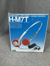 Rare JVC Stereo Metal Headband Headphones H-M7T Vintage w/ box - Tested