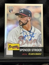 2022 Topps Chrome Platinum Spencer Strider RC Auto Braves On Card Rookie auto. rookie card picture
