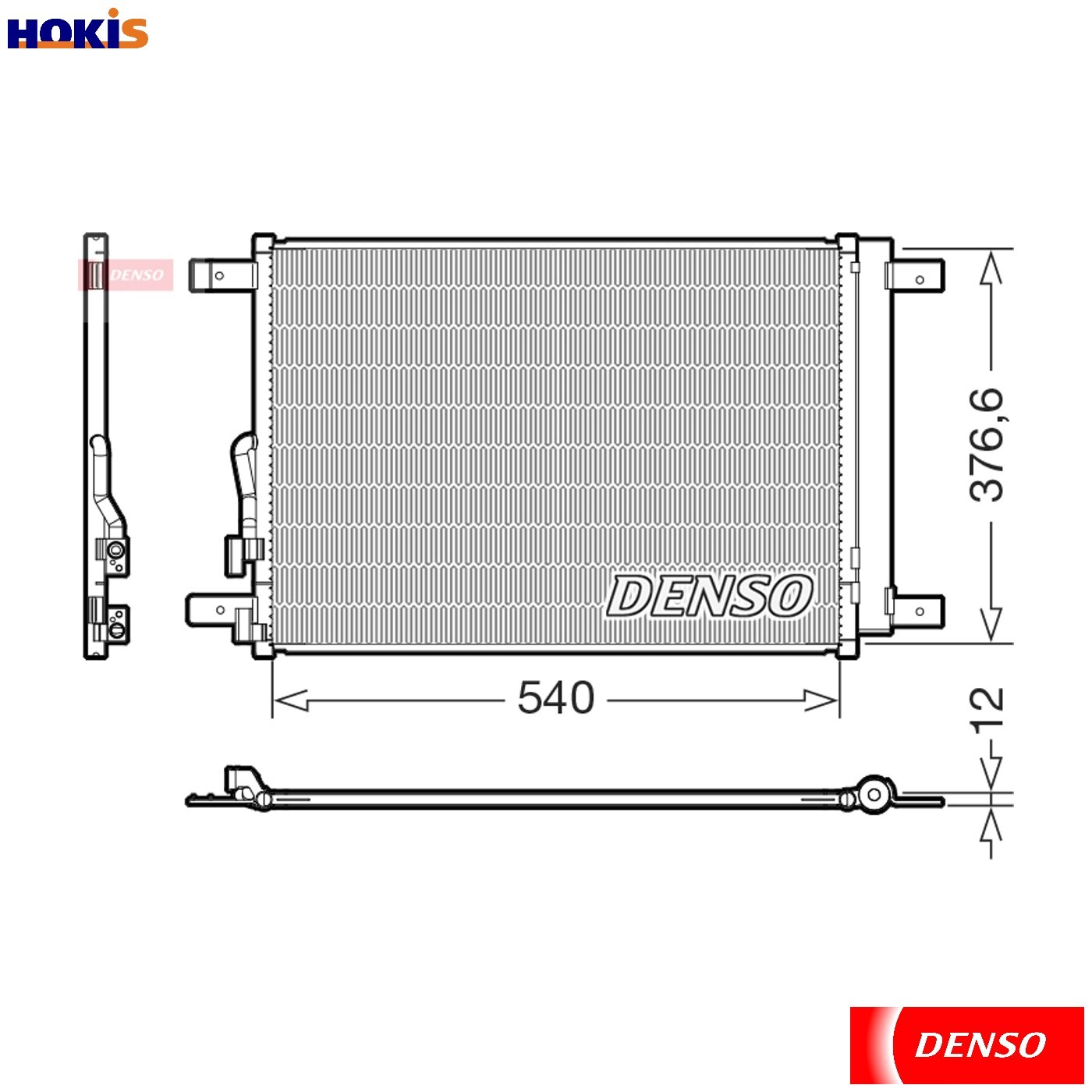 CONDENSER AIR CONDITIONING DCN32033 FOR VW GOLF/VIII/ALLTRACK AUDI A3 1.0L 3cyl