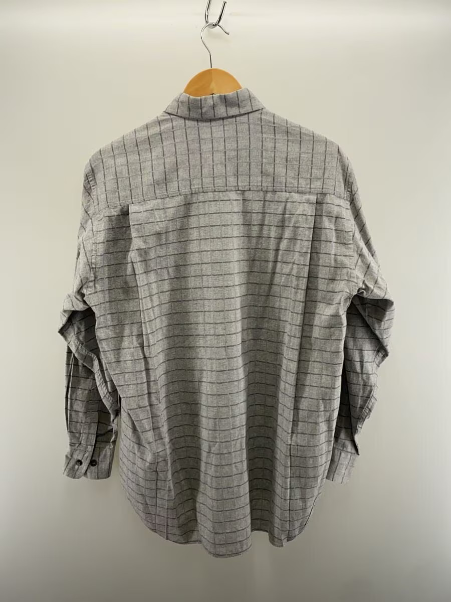 Christian Dior Long Sleeve Shirt, Large, Cotton, Gray, Solid Color thumbnail 2