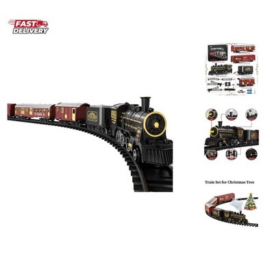 Train Set for Kids 3-12 , Electric Classical Steam Engine Locomotive with Ste...