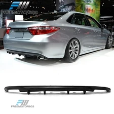 For 15-17 Toyota Camry 4 Fin Style Rear Bumper Lip Splitter Kit PU