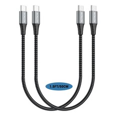 USB C to Micro Cable 1.5FT 2Pack, Type C 1.5FT, Black