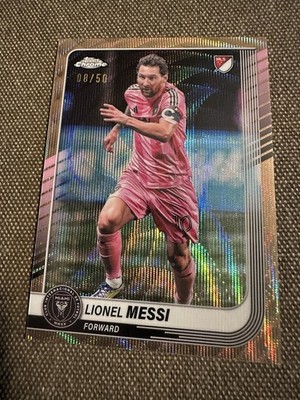 2025 Topps Chrome MLS Lionel Messi Gold Wave Refractor /50