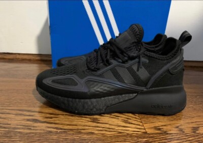 Yo⭐️ Adidas ZX 2K Boost 2.0 Youth Athletic Shoe Black Running Sneaker