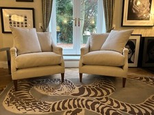 pair of ExDisplay George Smith Signature Outdoor Indoor  Emma armchair rrp£14400