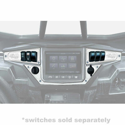 Ride Command 6 Switch Dash Panel Bezel Polaris RZR XP Turbo CNC White Lightning