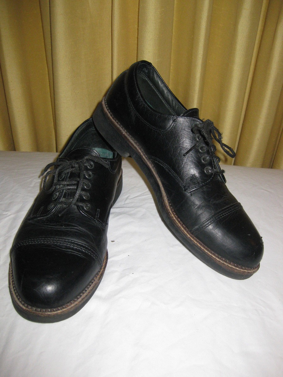 H.S. Trask 10 M Bison Black Oxford Dress Shoes Men