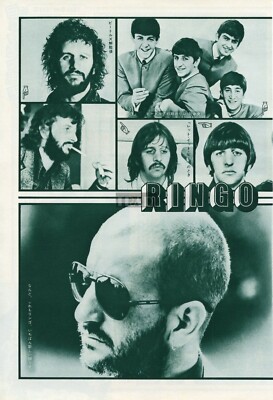RINGO STARR The Beatles 1976 JPN Picture Clipping 2-SHEETS tg/o | eBay