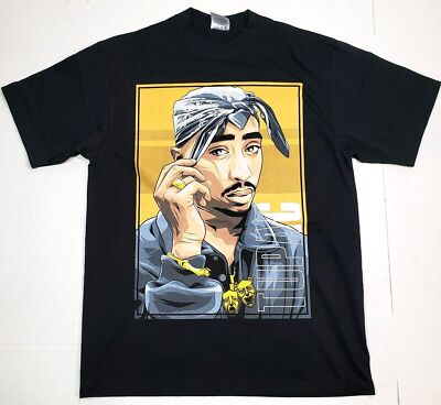 TUPAC SHAKUR T-shirt 2Pac Urban Streetwear Hip Hop Rap Men's Tee