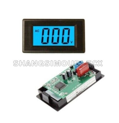 AC 80-500V 2-wire 3 1/2 Digital Blue LCD Volt Panel Meter voltage power supply