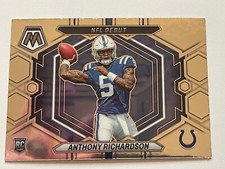 2023 Panini Mosaic Anthony Richardson NFL Debut Base Rookie Card #ND-5 RC Colts. rookie card picture